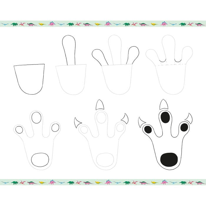 Caja Dibujo Creativo - 20 modelos Dinosaurios