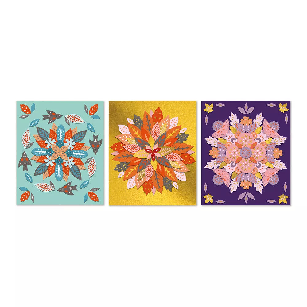 3 Cuadros Mandalas de la Naturaleza