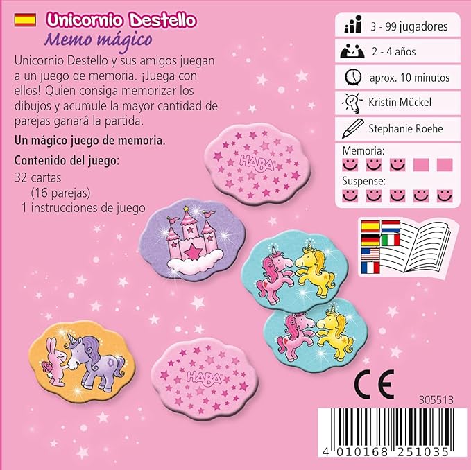 Unicornio Destello - Memo Mágico