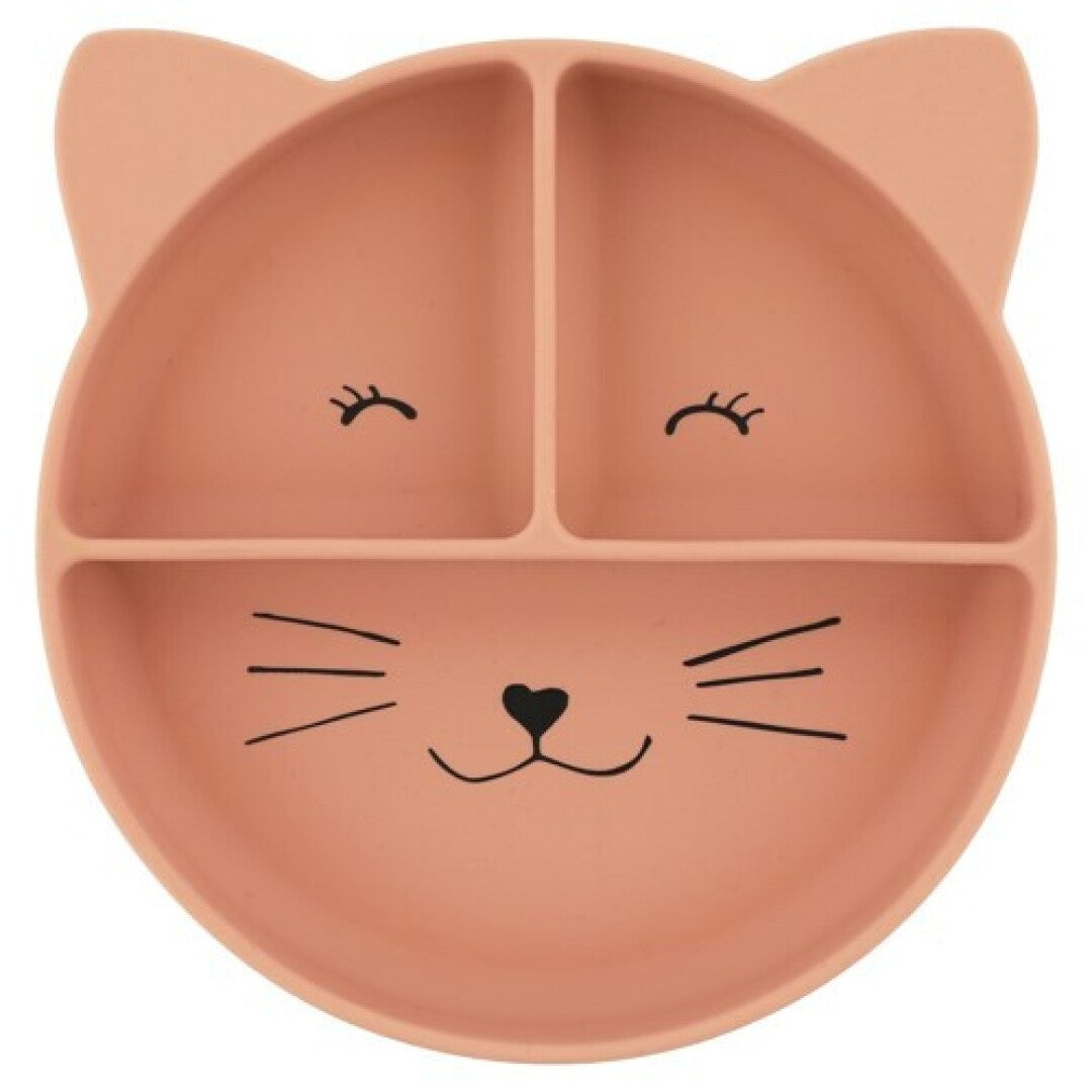 Plato Dividido Silicona Gato - Trixie