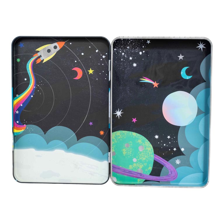 Estuche Metal Juego Magnético Espacio
