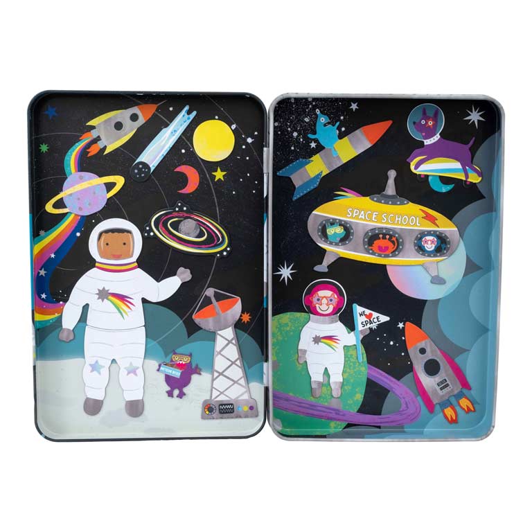 Estuche Metal Juego Magnético Espacio