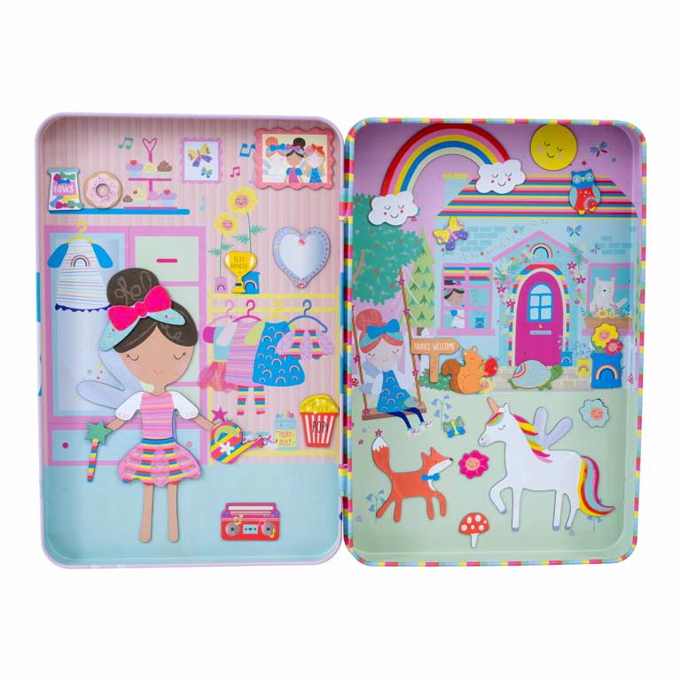 Estuche Metal Juego Magnético Rainbow Fairy