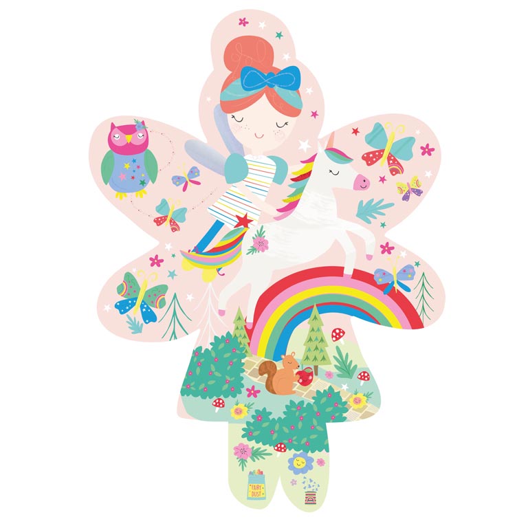 Puzzle con forma Hada Arcoiris ( 20 piezas)