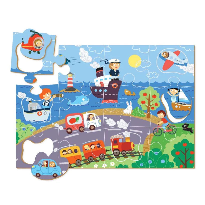 Puzzle con formas Transportes