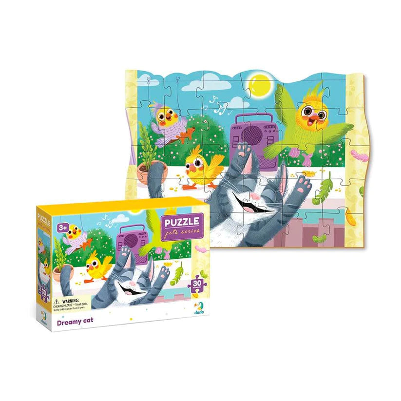 Puzzle Mascotas Gato Feliz