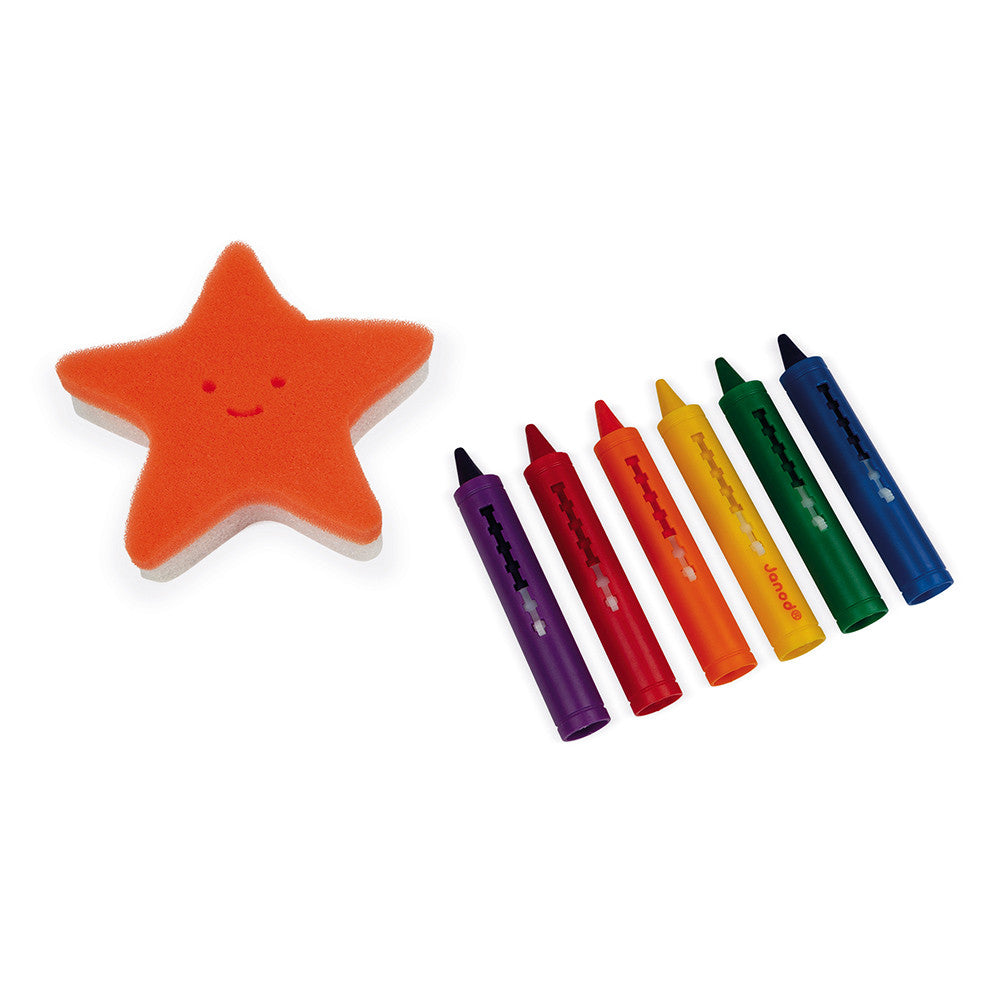 Set de 6 Ceras de Baño y Esponja