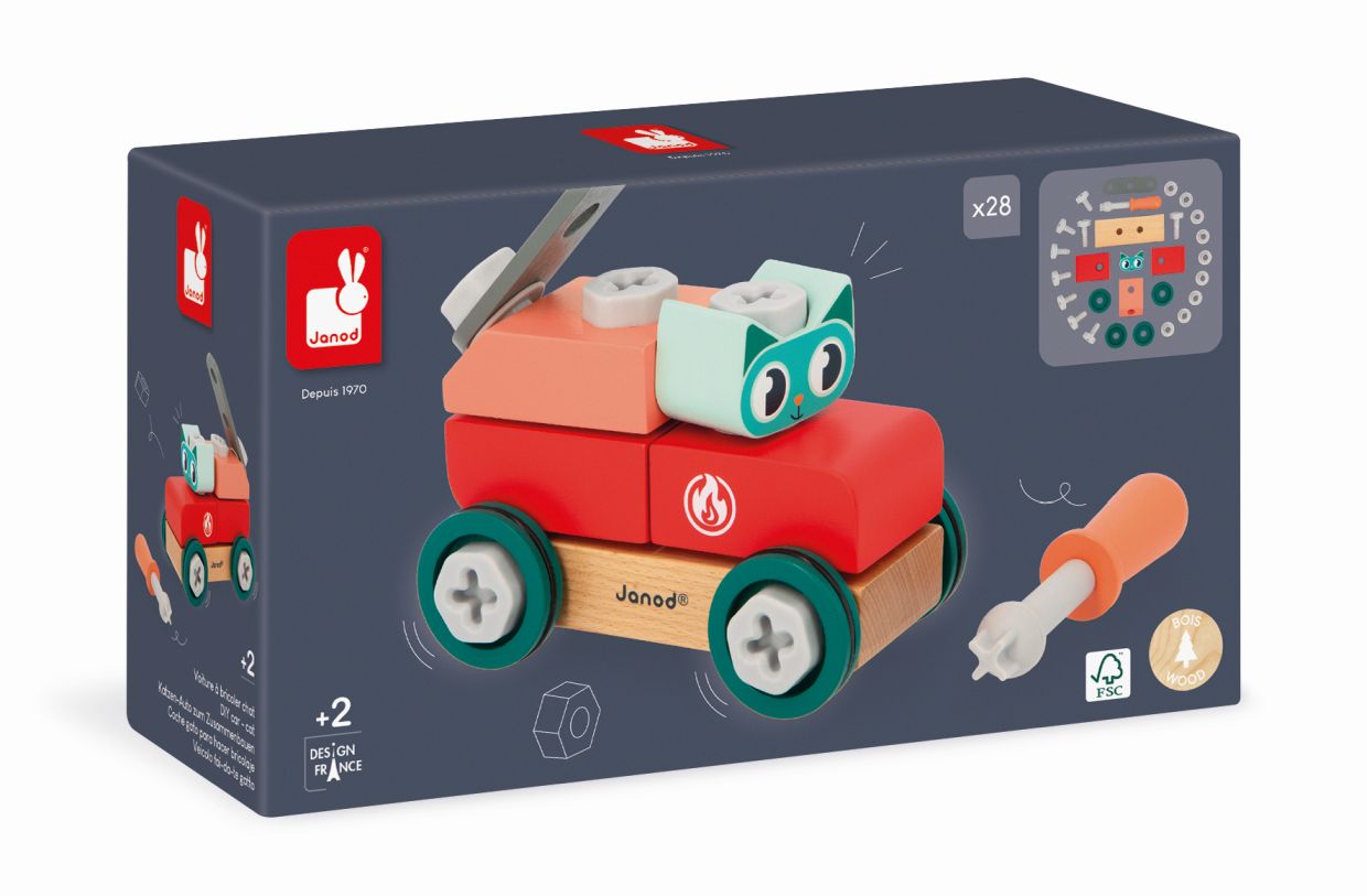 Brico´Kids Coche Gato para hacer Bricolaje