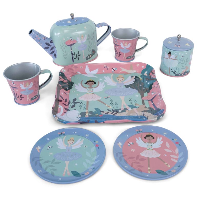 Set Tazitas Metal Enchanted (7 piezas)