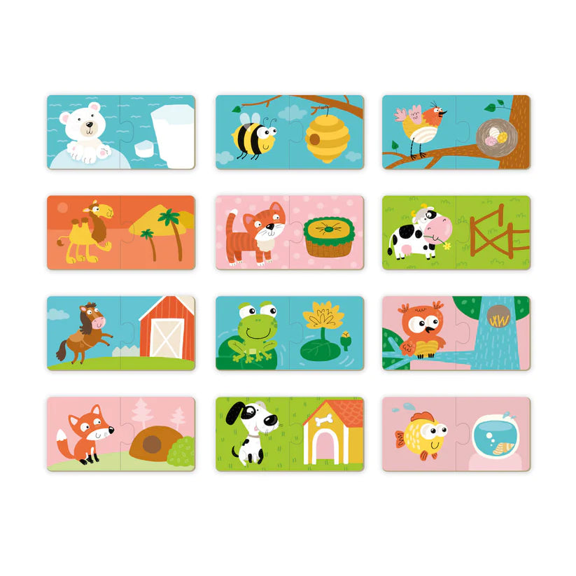 Puzzle Dúo Donde viven los animales